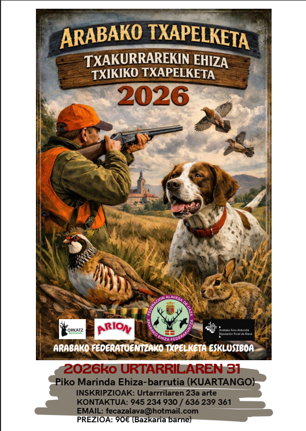 Arabako Txapelketa - Txakurrarekin Ehiza Txikia 2026