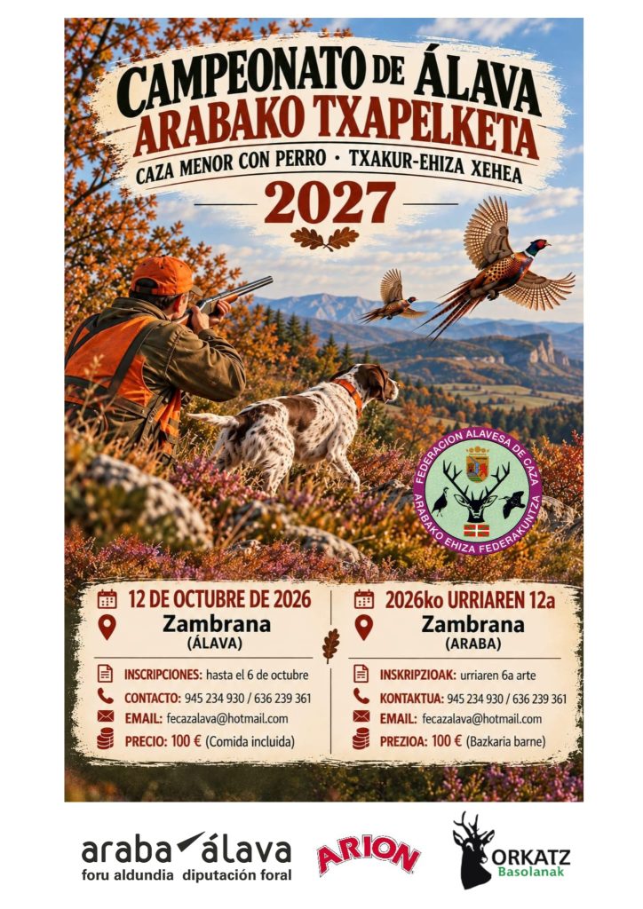 CAMPEONATO DE ÁLAVA DE CAZA MENOR CON PERRO 2027*
